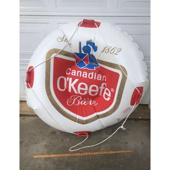 OKeefe Biere 56” Fun Tube Sevylor RARE Red White Float - Picture 4 of 5